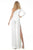 Jovani - 1723 Embellished Asymmetric Stretch Jersey Jumpsuit In White