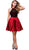 Illusion Laced Halter Short Prom Dress