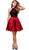 Nox Anabel - 6217 Illusion Laced Halter Short Prom Dress