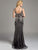 Lara Dresses - Sleeveless V Neck Crystal Beaded Long Black Dress 32958 in Black and Silver