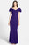 Daymor Couture - 2003 Ruffles Off Shoulder Evening Gown In Blue and Purple
