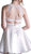 Cinderella Divine - C80192 Two Piece Floral Applique A-line Dress In White