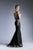 Cinderella Divine - C80301 Beaded Lace Sweetheart Trumpet Dress In Black and Gold