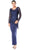 Soulmates - C805850 Asymmetrical and Straight Back Slit Long Skirt