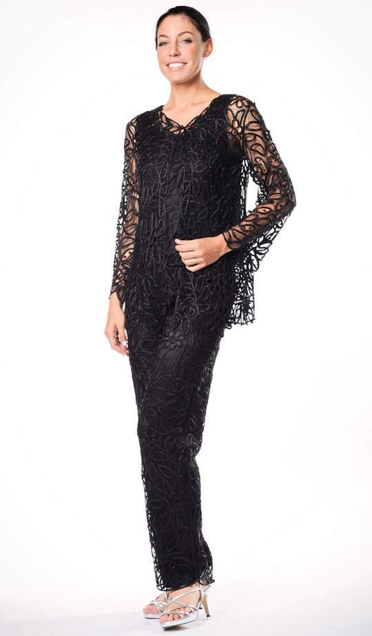 Soulmates - C809583 Silk Lace Three Piece Pants Set