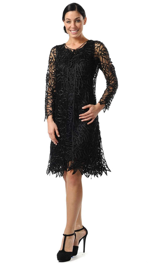 Soulmates - C88084 Beaded Short Duster Dress Set