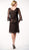 Soulmates - C903 Crochet Lace V-Neck 3/4 Bell-Sleeve Dress
