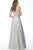 Jovani - 54803 Embellished Strapless Sweetheart A-line Dress In Silver and Brown