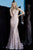 Jovani - 68445 Sleeveless V Back Lace Plunging Neckline Evening Dress  In Pink