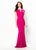 Montage by Mon Cheri - 219987W Embellished V-neck Trumpet Dress In Pink
