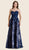 Rina di Montella - RD2618-1 Strapless Lace Sweetheart Ballgown In Blue and Neutral