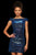 Sherri Hill - 52355 Off Shoulder Glitter Stretch Fitted Short Dress In Blue and Silver