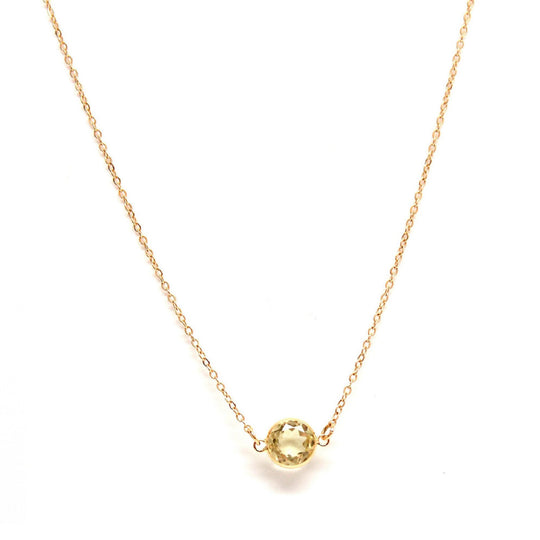 14k Yellow Gold Citrine Layering Necklace