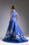 Cinderella Divine - CA303 Satin Floral Sleeveless Ballgown In Blue