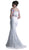 Cinderella Divine - CA314 Two Piece Floral Embroidered Mermaid Dress In White
