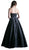 Cinderella Divine - CA317 Beaded Strapless Satin Ballgown In Black