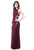 Cachet - Beaded Halter Neckline Evening Gown 57817L in Red