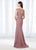 Cameron Blake - 118667 Cap Sleeve Beaded Lace Mermaid Gown In Pink
