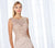 Cameron Blake - 118684 Shimmering Bateau Beaded Lace Jersey Gown In Neutral