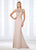 Mon Cheri Shimmering Bateau Beaded Lace Jersey Gown 118684 - 1 pc Stone In Size 14 Available