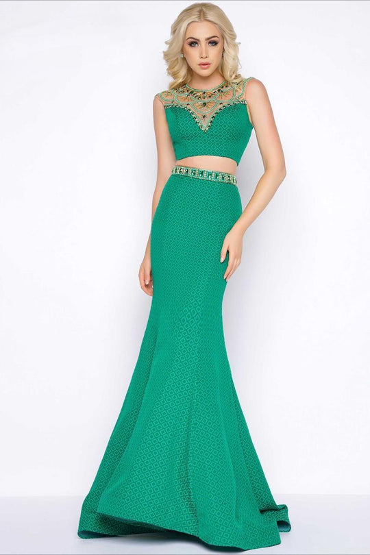 Cassandra Stone - Two Piece Gown Style 65949A in Green
