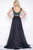 Cassandra Stone - Two Piece Gown Style 66040A in Black and Multi-Color