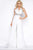 Cassandra Stone - V Neck Gown Style 77214A In White and Multi-Color