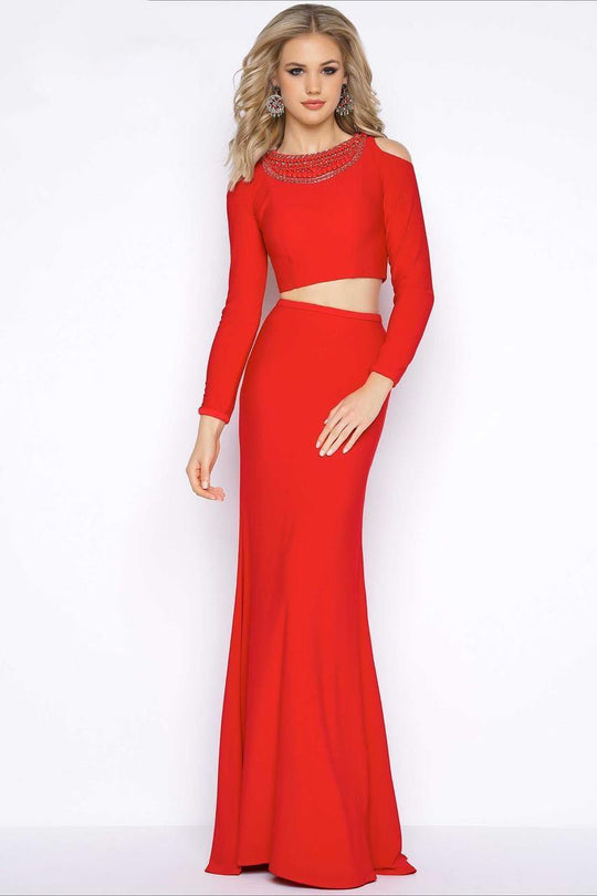 Cassandra Stone - Two Piece Gown Style 77234A in Red