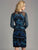 Lara Dresses - Dazzling Long Sleeve Cocktail Dress with Intricate Beadworks 33270, Black, Blue