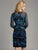 Lara Dresses - Dazzling Long Sleeve Cocktail Dress with Intricate Beadworks 33270, Black, Blue