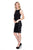 Cachet - 40286 Sleeveless Blouson Dress with Sequin Mesh Skirt In Black