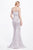 Cinderella Divine - CC1138 Embellished Deep V-neck Mermaid Gown In Pink