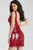 52266 Sequined Deep V-Neck Sheath Dress
