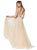 Cinderella Divine - CD0128 Applique Detailed Bodice Tulle A-Line Gown In Neutral
