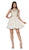 Cinderella Divine - CD0141 Beaded Lace Chiffon Halter Cocktail Dress In Neutral