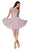 Cinderella Divine - CD0141 Beaded Lace Chiffon Halter Cocktail Dress In Purple and Neutral