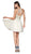 Cinderella Divine - CD0141 Beaded Lace Chiffon Halter Cocktail Dress In Neutral