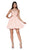 Cinderella Divine - CD0141 Beaded Lace Chiffon Halter Cocktail Dress In Pink