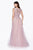 Cinderella Divine - CD0144 Embellished Lace Tulle A-line Gown In Pink