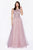 Cinderella Divine - CD0144 Embellished Lace Tulle A-line Gown In Pink