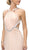 Cinderella Divine - CD019 Metallic Beaded Midriff Cutout Sheath Gown In Pink