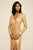 Tadashi Shoji - Alberti Sequined V-neck Gown With Slit In Gold