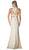 Cinderella Divine - Illusion Lace Appliqued Sheath Gown