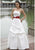 Alexia Designs - 2814 Strapless Matte Satin Ballgown In White and Red