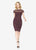 Tadashi Shoji - Corded Embroidery Sheath Cocktail Dress In Purple and Red