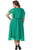 CE1513 Plus Size Dress in Green/Black Dots