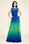 Tadashi Shoji - Sleeveless Fit-and-Flare A-line Dress In Blue and Green