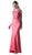 Cinderella Divine - CF115 Sleeveless Lace Stretch Knit Sheath Dress In Pink and Orange