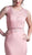 Cinderella Divine - CF115 Sleeveless Lace Stretch Knit Sheath Dress In Pink