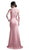 Cinderella Divine - CF115 Sleeveless Lace Stretch Knit Sheath Dress In Pink